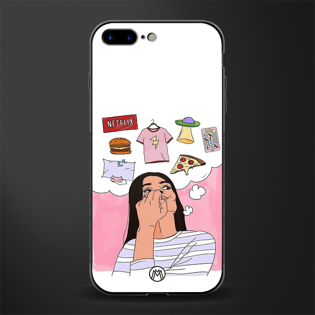 netflix and chill glass case for iphone 7 plus image