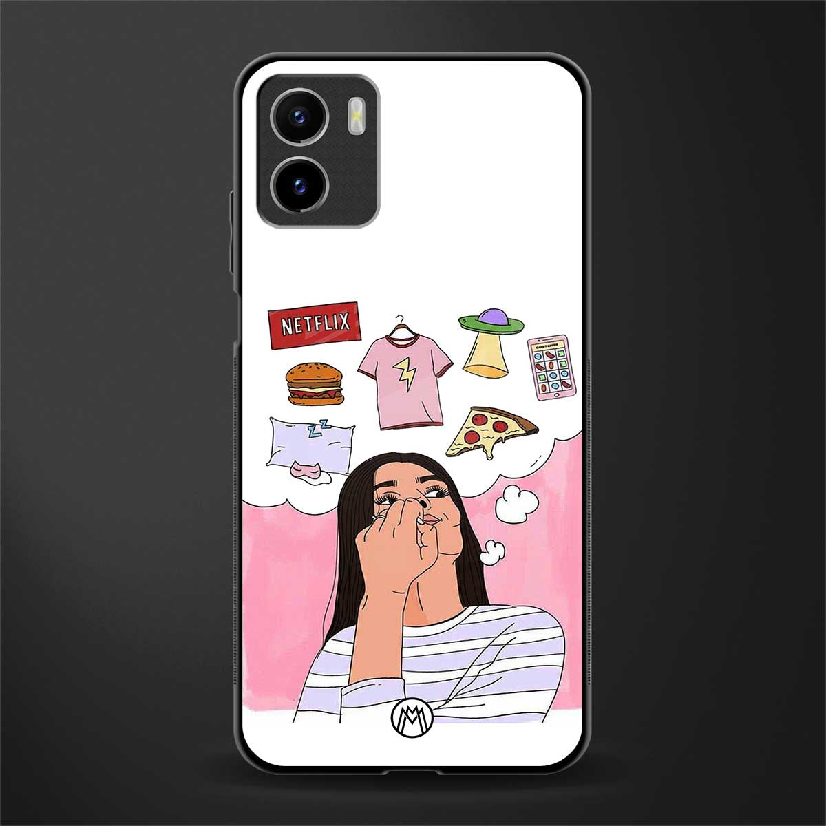 netflix and chill back phone cover | glass case for vivo y72