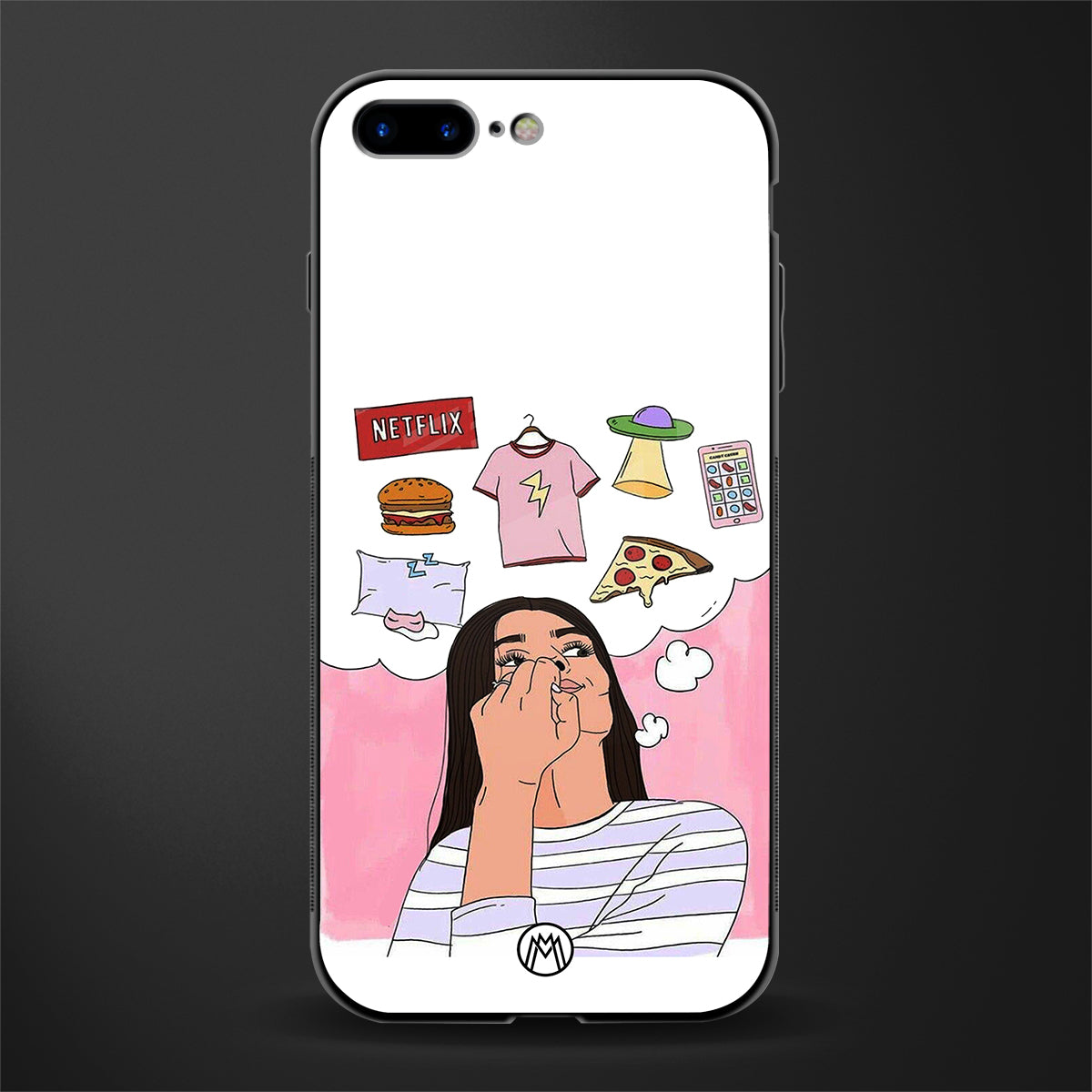 netflix and chill glass case for iphone 8 plus image