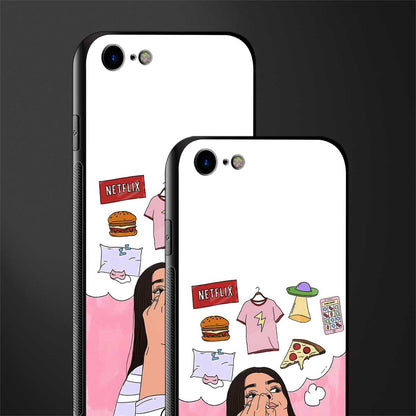 netflix and chill glass case for iphone 8 image-2