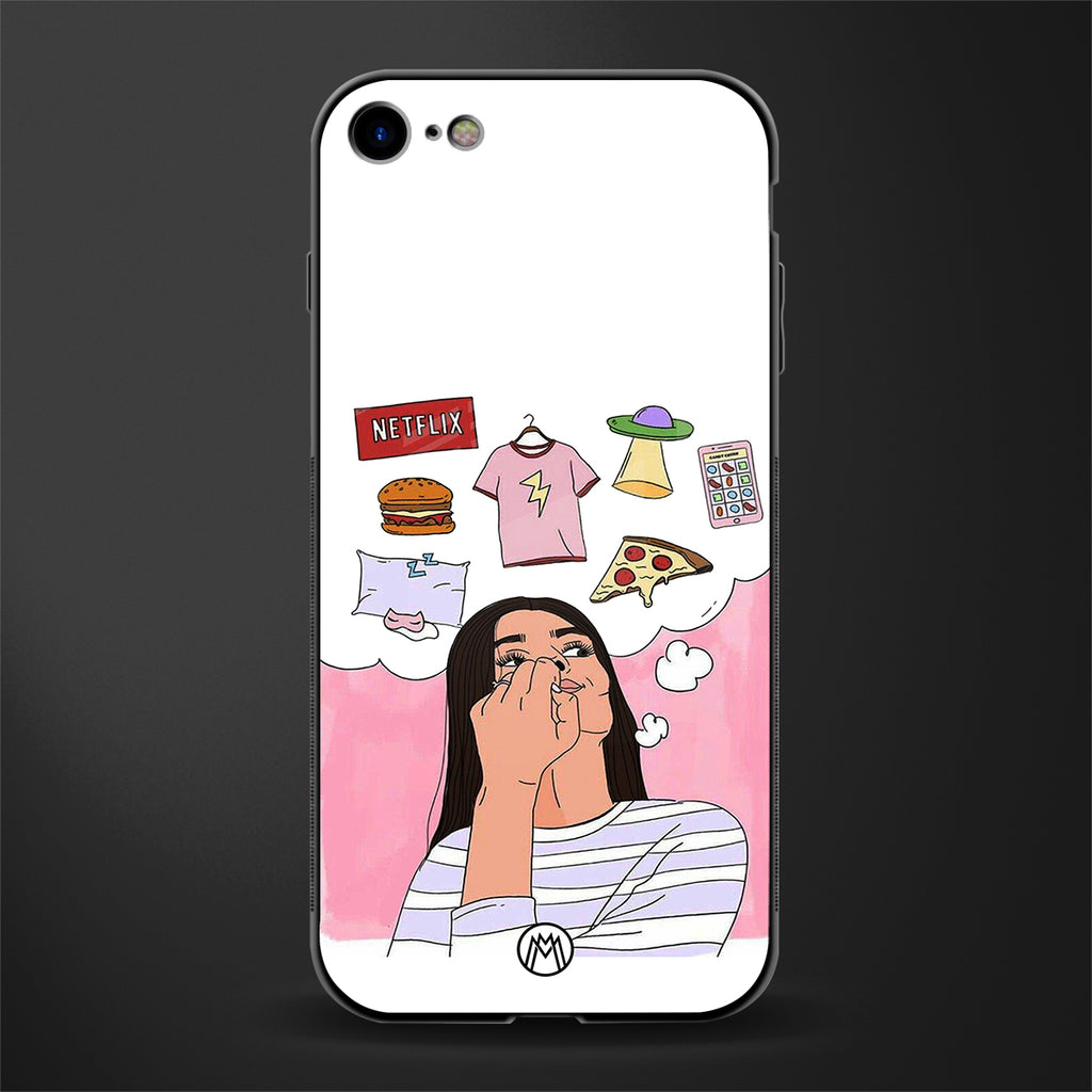 netflix and chill glass case for iphone 7 image