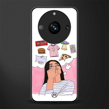 netflix and chill back phone cover | glass case for realme 11 pro 5g