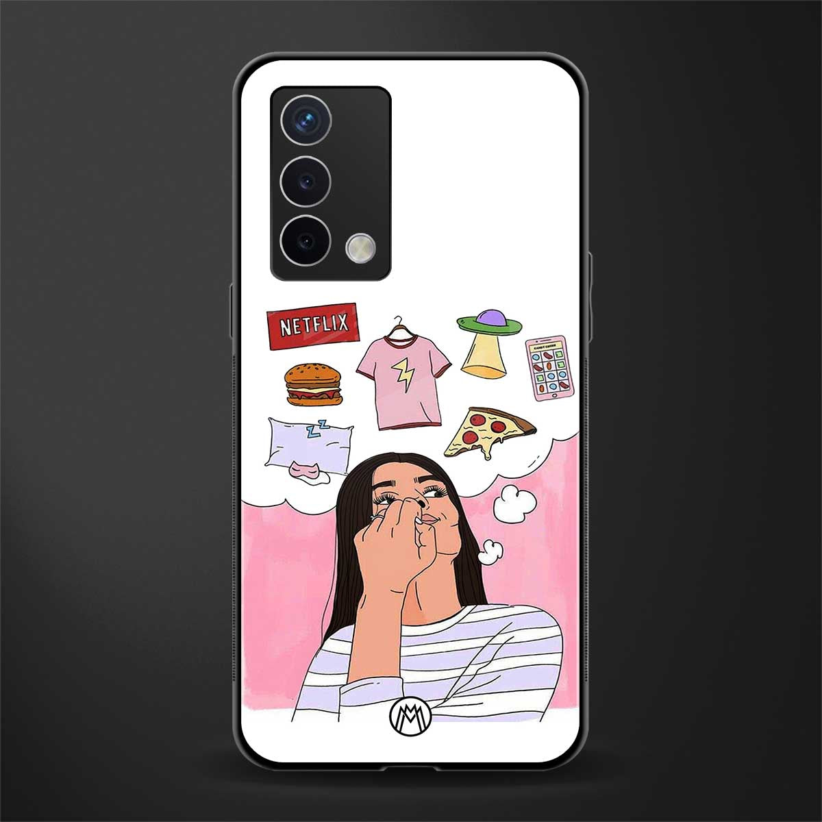 netflix and chill back phone cover | glass case for oppo a74 4g