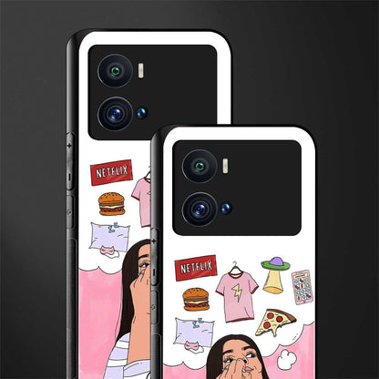 netflix and chill back phone cover | glass case for iQOO 9 Pro