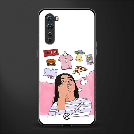netflix and chill glass case for oneplus nord ac2001 image
