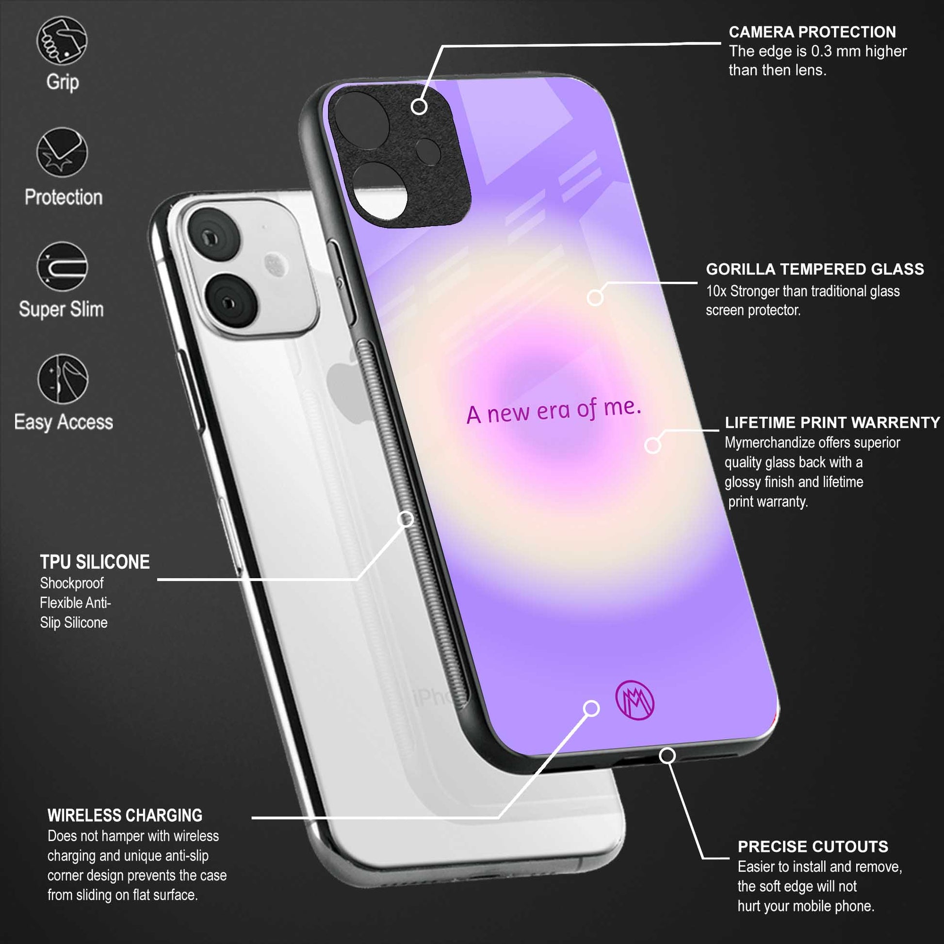 new era glass case for iphone 12 mini image-4