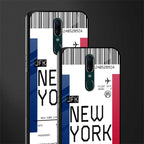 new york boarding pass glass case for oppo a9 image-2