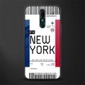 new york boarding pass glass case for oppo f11 image