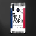 new york boarding pass glass case for vivo z1 pro image