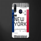 new york boarding pass glass case for vivo z1 pro image
