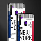 new york boarding pass glass case for realme 5 pro image-2