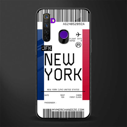 new york boarding pass glass case for realme 5s image
