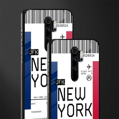 new york boarding pass glass case for redmi note 8 pro image-2