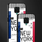 new york boarding pass glass case for redmi note 9 pro image-2