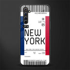 new york boarding pass glass case for realme 6i