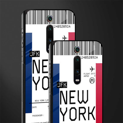new york boarding pass glass case for redmi k20 image-2