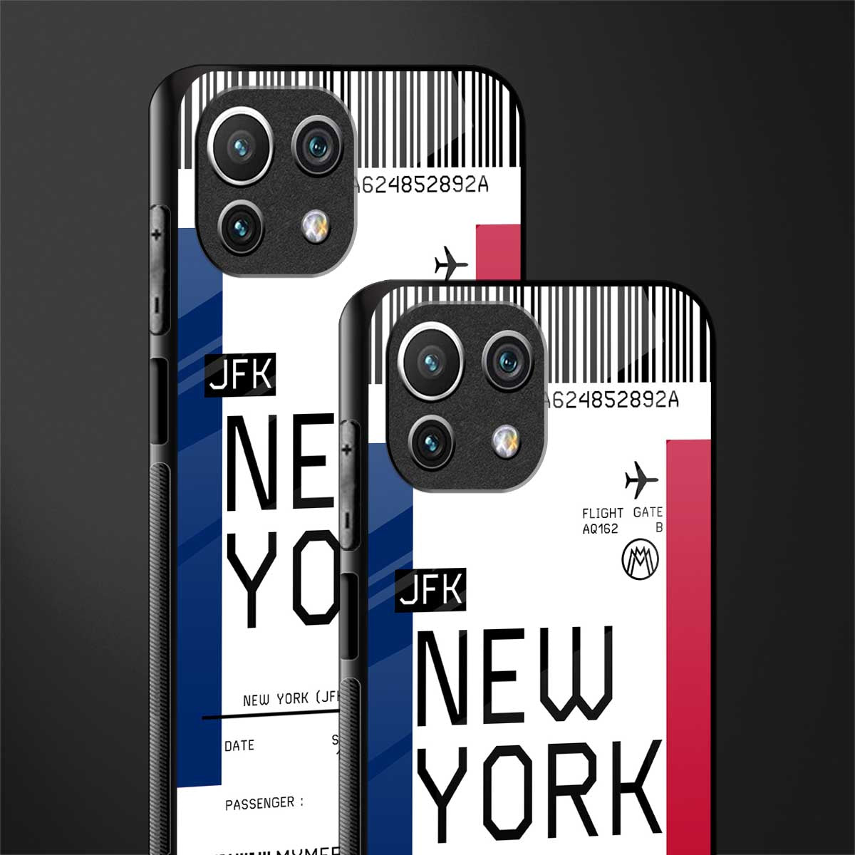 new york boarding pass glass case for mi 11 lite image-2