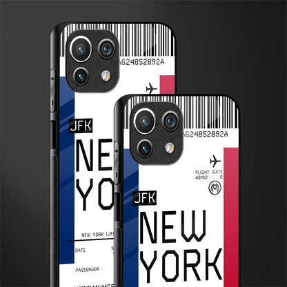 new york boarding pass glass case for mi 11 lite image-2