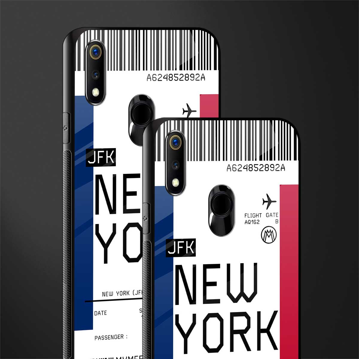 new york boarding pass glass case for realme 3 pro image-2