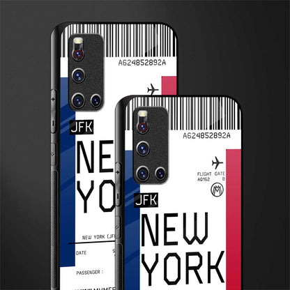 new york boarding pass glass case for vivo v19