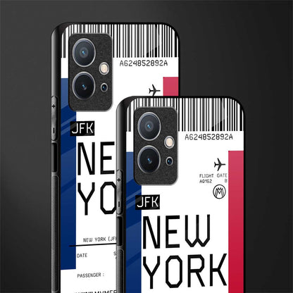 new york boarding pass glass case for vivo y75 5g image-2