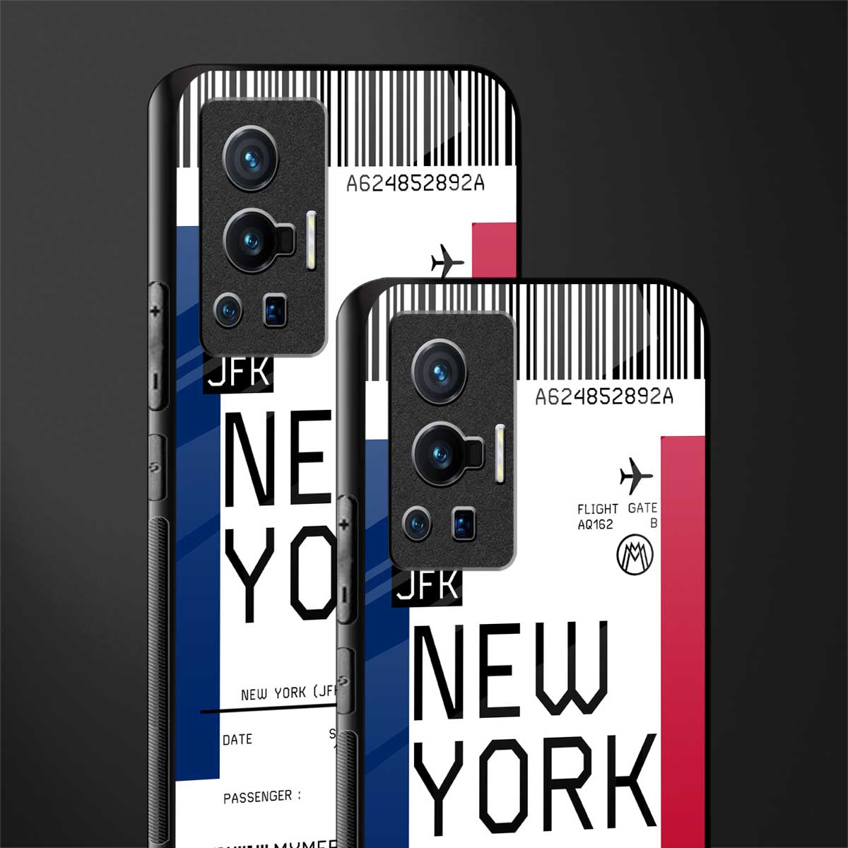 new york boarding pass glass case for vivo x70 pro image-2