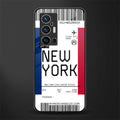 new york boarding pass glass case for vivo x70 pro plus image