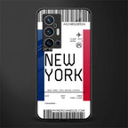 new york boarding pass glass case for vivo x70 pro plus image