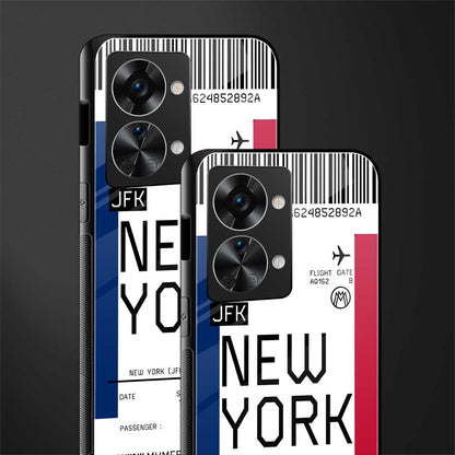 new york boarding pass glass case for phone case | glass case for oneplus nord 2t 5g