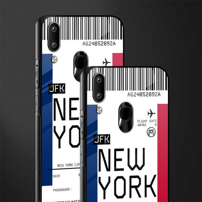 new york boarding pass glass case for vivo y91 image-2