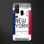 new york boarding pass glass case for vivo y50 image