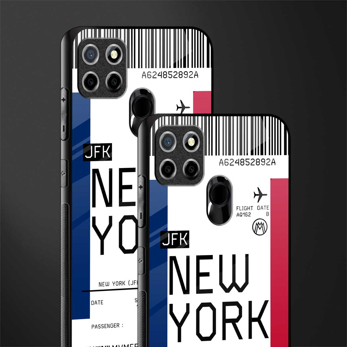 new york boarding pass glass case for realme narzo 20 image-2