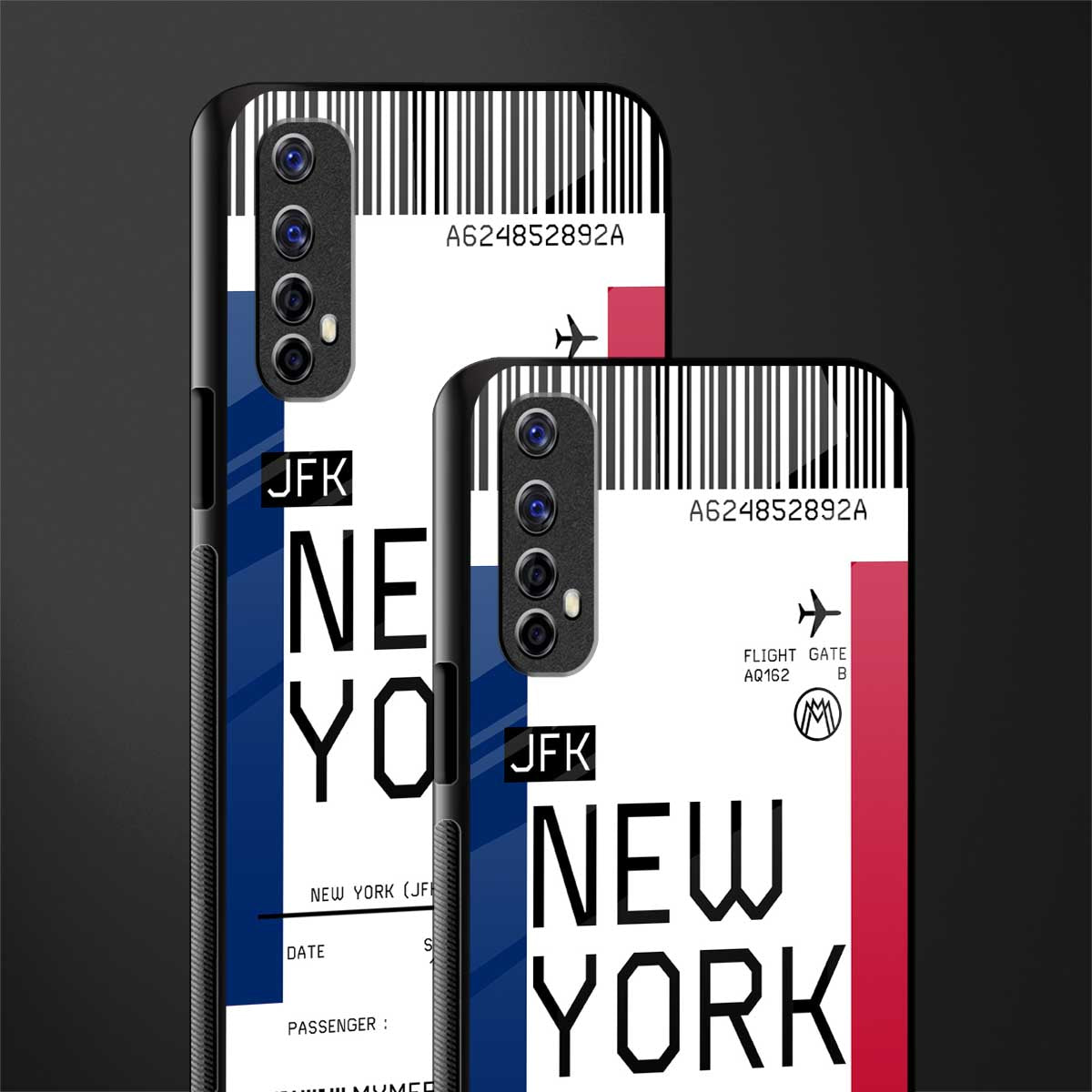 new york boarding pass glass case for realme narzo 20 pro image-2