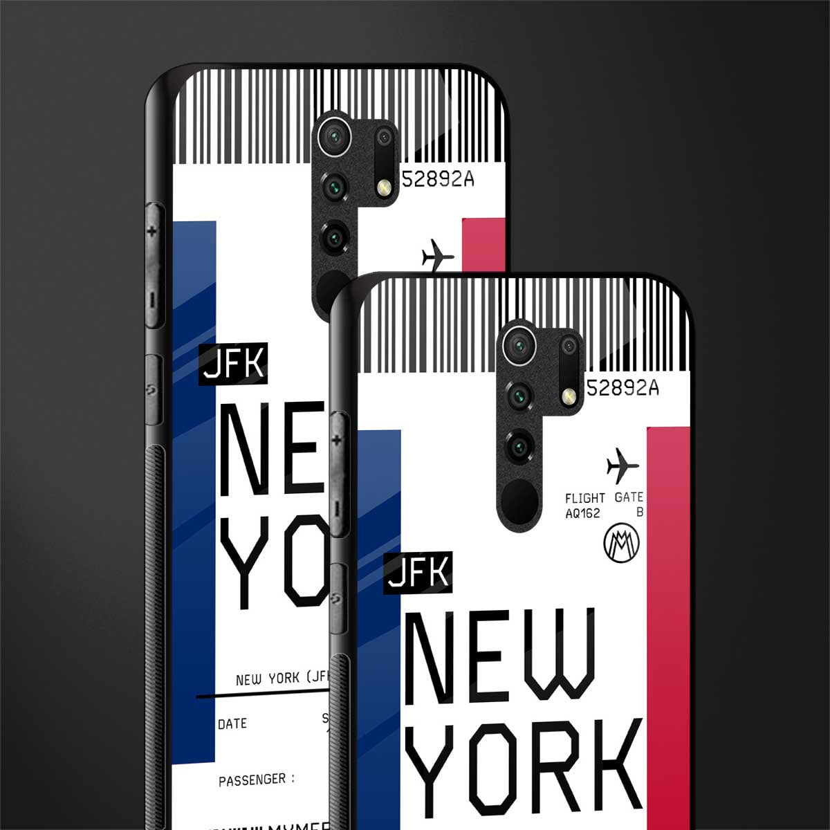 new york boarding pass glass case for redmi 9 prime image-2