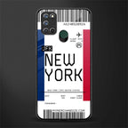 new york boarding pass glass case for realme 7i image
