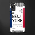 new york boarding pass glass case for samsung galaxy s20 fe image