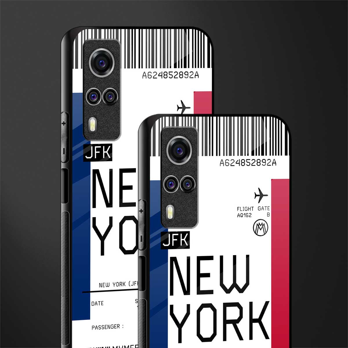 new york boarding pass glass case for vivo y51 image-2