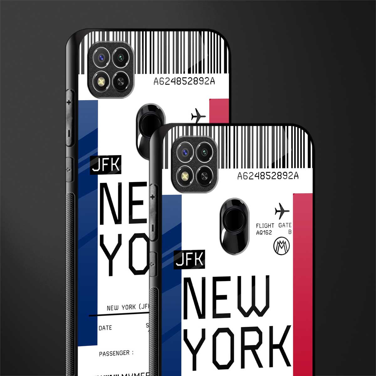 new york boarding pass glass case for poco c31 image-2