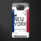 new york boarding pass glass case for poco x3 pro image