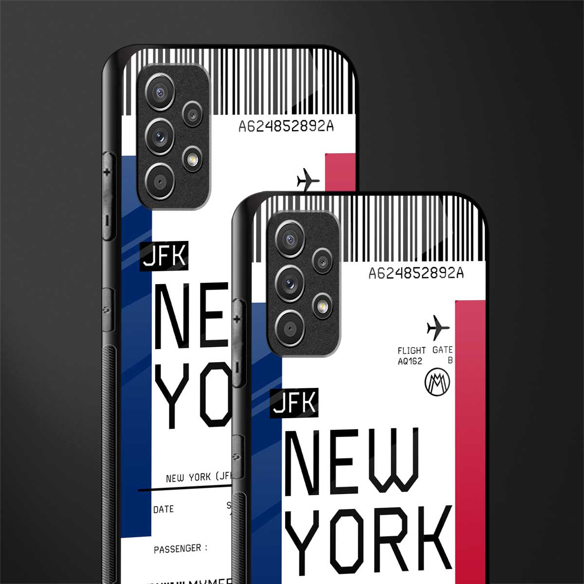 new york boarding pass glass case for samsung galaxy a32 4g image-2