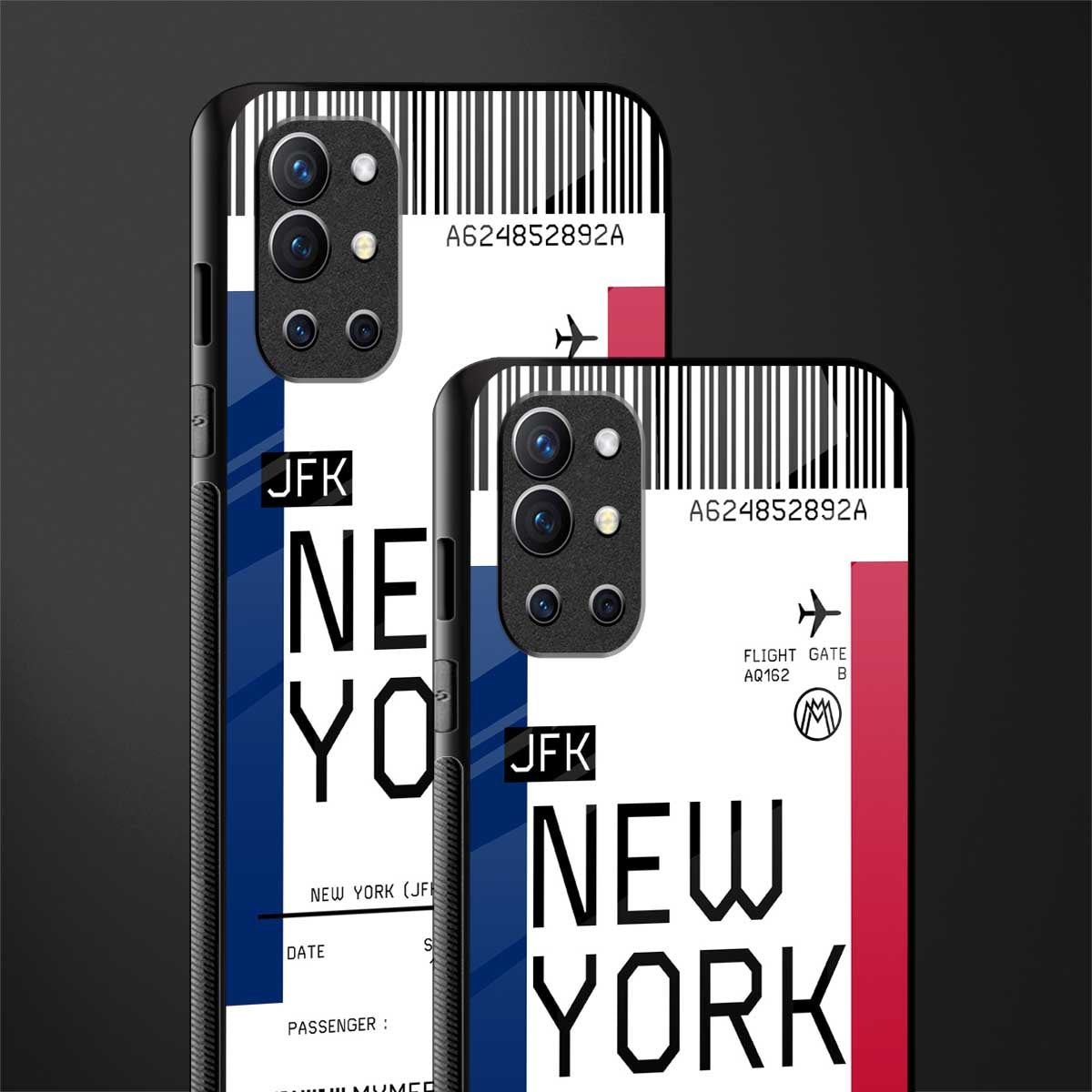 new york boarding pass glass case for oneplus 9r image-2