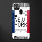 new york boarding pass glass case for realme c21 image
