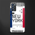 new york boarding pass glass case for oppo reno6 pro 5g image