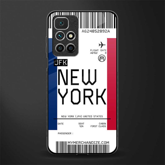 new york boarding pass glass case for redmi 10 prime image