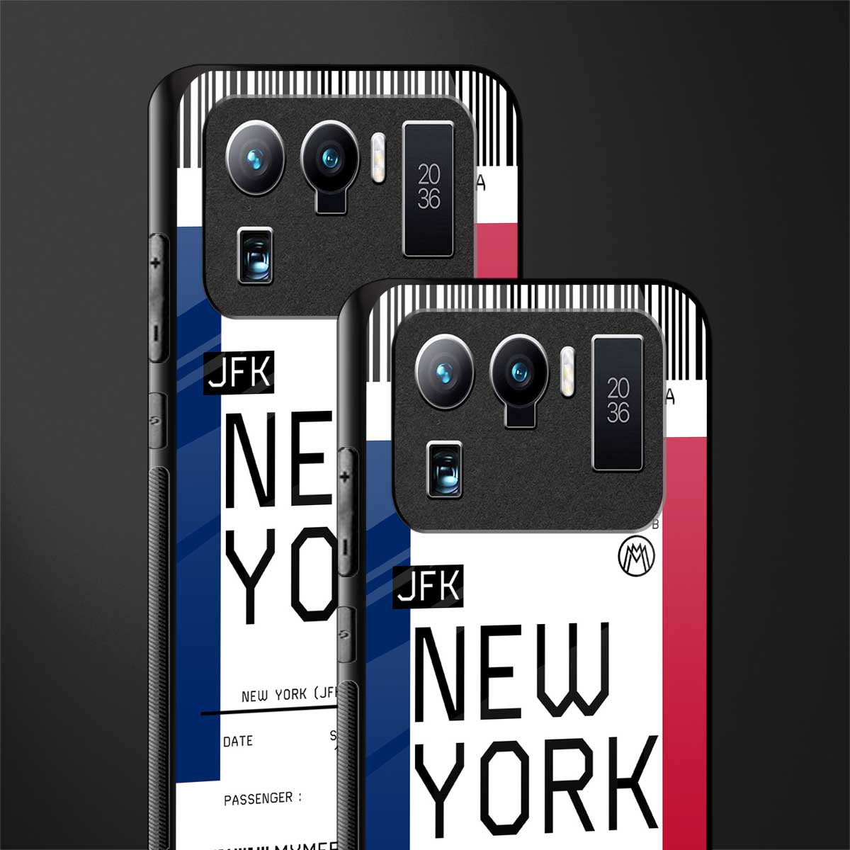 new york boarding pass glass case for mi 11 ultra 5g image-2