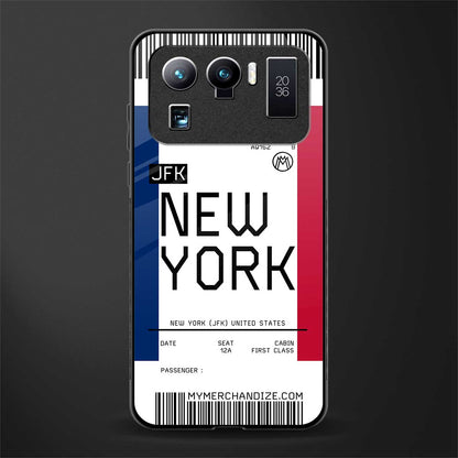 new york boarding pass glass case for mi 11 ultra 5g image