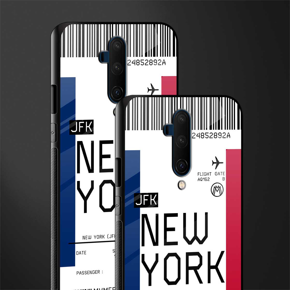 new york boarding pass glass case for oneplus 7t pro