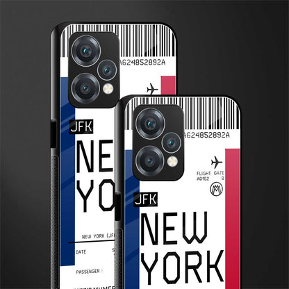 new york boarding pass back phone cover | glass case for oneplus nord ce 2 lite 5g