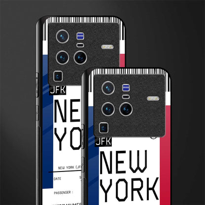 new york boarding pass glass case for vivo x80 pro 5g image-2