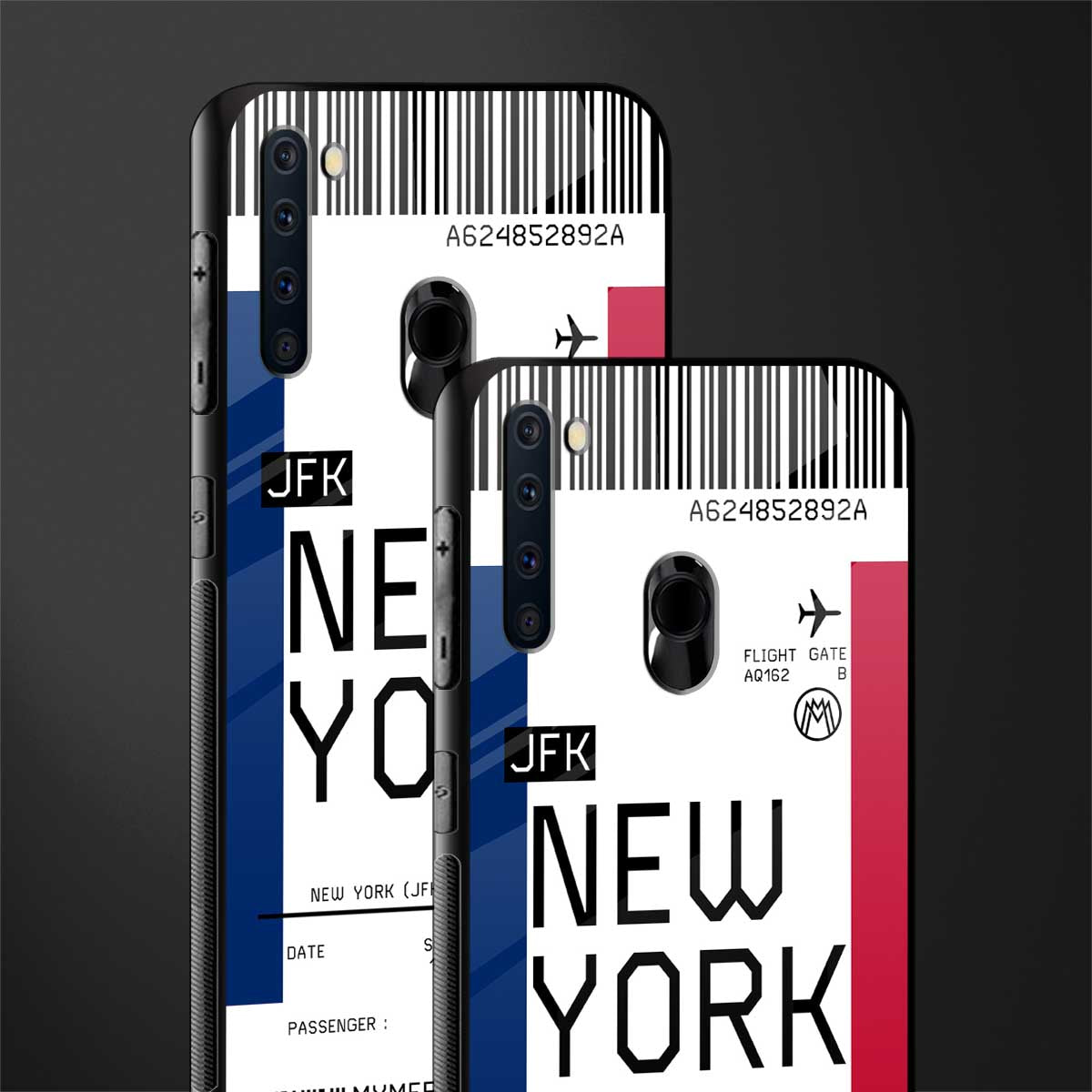new york boarding pass glass case for samsung a21 image-2